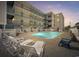 Relaxing pool area with lounge chairs at 5709 N Ocean Blvd. N # 202, North Myrtle Beach, SC 29582