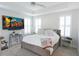 Spacious main bedroom with large TV and plantation shutters at 600 48Th Ave. S # 403, North Myrtle Beach, SC 29582