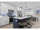 Modern kitchen with stainless steel appliances and a large island at 6001 South Kings Hwy., Myrtle Beach, SC 29575