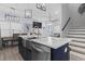 Kitchen island with marble countertop and stainless steel sink at 6001 South Kings Hwy., Myrtle Beach, SC 29575