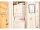 Convenient stacked washer and dryer setup in a small space, maximizing efficiency with a Frigidaire appliance at 6001-Z16 S Kings Hwy., Myrtle Beach, SC 29575