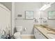 Bathroom with shower and double vanity at 1001 World Tour Blvd. # 101A, Myrtle Beach, SC 29579