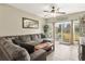 Spacious living room with sectional sofa and access to a patio at 1001 World Tour Blvd. # 101A, Myrtle Beach, SC 29579