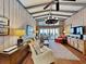 Spacious living room with hardwood floors and fireplace at 102 Seaview Loop, Pawleys Island, SC 29585