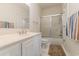 Clean bathroom with a shower/tub combo and updated vanity at 1058 Sea Mountain Hwy. # 1-303, North Myrtle Beach, SC 29582
