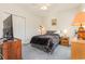 Cozy bedroom with a full bed and a ceiling fan at 1058 Sea Mountain Hwy. # 1-303, North Myrtle Beach, SC 29582