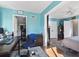 Spacious bedroom with an adjacent office and ample closet space at 2402 Hillside Dr. S, North Myrtle Beach, SC 29582