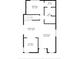 Two-story home floor plan, 3 bedrooms, 2 baths at 2402 Hillside Dr. S, North Myrtle Beach, SC 29582