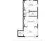 Two-story home floor plan, 2 bedrooms, 1 bath at 2402 Hillside Dr. S, North Myrtle Beach, SC 29582