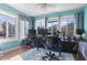 Home office with two workstations and plenty of natural light at 2402 Hillside Dr. S, North Myrtle Beach, SC 29582