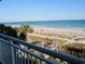 Panoramic view from the balcony overlooking the pristine beach and the ocean at 2504 Ocean Blvd. N # 232, Myrtle Beach, SC 29577