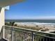 Balcony with ocean view of the water and beach at 2504 Ocean Blvd. N # 232, Myrtle Beach, SC 29577