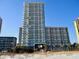 Exterior view of the beachfront high-rise resort, highlighting its multiple balconies and ocean views at 2504 Ocean Blvd. N # 232, Myrtle Beach, SC 29577