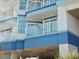Exterior view of the oceanfront property, showcasing the multi-story balconies and architectural details at 2504 Ocean Blvd. N # 232, Myrtle Beach, SC 29577