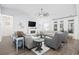 Comfortable living room with a fireplace and ample seating at 2659 Blue Crane Circle, Myrtle Beach, SC 29577