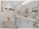 Spa-like bathroom with soaking tub and updated vanity at 400 Hillside Dr. N # 302C, North Myrtle Beach, SC 29582