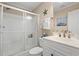 Clean bathroom with a shower/tub combo and updated vanity at 400 Hillside Dr. N # 302C, North Myrtle Beach, SC 29582