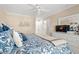 Bright bedroom featuring a large bed, TV, and ample storage at 400 Hillside Dr. N # 302C, North Myrtle Beach, SC 29582
