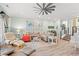 Bright living room with sectional sofa and a view of the upper level at 400 Hillside Dr. N # 302C, North Myrtle Beach, SC 29582