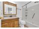 Clean bathroom with tub shower, toilet and vanity at 414 28Th Ave. N # 5, Myrtle Beach, SC 29577