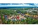 Property aerial view showcasing golf course and proximity to surrounding community at 4382 Saint Annes Ct., Myrtle Beach, SC 29579