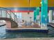 Indoor pool with hot tub and unique architectural details at 6804 N Ocean Blvd. # 1527, Myrtle Beach, SC 29572