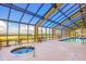 Indoor pool and hot tub with large windows at 6900 N Ocean Blvd. # 1445, Myrtle Beach, SC 29572