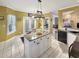 Eat-in kitchen with granite counters, island, and white cabinets at 786 Savannah Dr., Pawleys Island, SC 29585