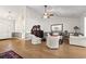 Living room with hardwood floors, neutral colors, and comfy furniture at 8207 Timber Ridge Rd., Conway, SC 29526