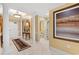 Beautiful hallway featuring tile flooring, columns, and decorative painting at 9547 Edgerton Dr. # 904, Myrtle Beach, SC 29572