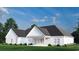 White two-story farmhouse with a covered porch at 2176 Pettus Way, Surfside Beach, SC 29575