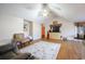 Spacious living room featuring hardwood floors and a ceiling fan at 130 Lions Paw Ct., Loris, SC 29569