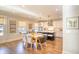 Eat-in kitchen boasts an island and hardwood floors at 150 Black Water Dr., Murrells Inlet, SC 29576