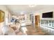 Bright living room with hardwood floors and built-ins at 150 Black Water Dr., Murrells Inlet, SC 29576
