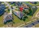 Aerial view of home with expansive backyard, waterfront access, and mature trees at 2000 Hideaway Point, Myrtle Beach, SC 29579