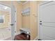 Mudroom with hooks, cubbies and a bench at 2000 Hideaway Point, Myrtle Beach, SC 29579