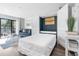 Bedroom with comfortable bed and wall-mounted desk at 210 75Th Ave N # 4011, Myrtle Beach, SC 29572