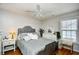 Guest bedroom with a metal bed frame and a ceiling fan at 2102 Hawksmoor Dr., Conway, SC 29526