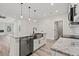 Modern kitchen with stainless steel appliances and large island at 216 William Nobles Rd., Aynor, SC 29511