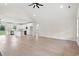 Open living space with hardwood floors, high ceilings, and a kitchen view at 224 William Nobles Rd., Aynor, SC 29511