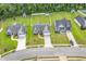 Aerial view of a well-maintained home with a large, fenced backyard at 290 Georgia Mae Loop, Conway, SC 29527