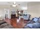 Open concept living room with hardwood floors at 290 Georgia Mae Loop, Conway, SC 29527