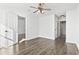 Spacious bedroom with ceiling fan and hardwood floors at 321 Seabert Rd. # 321, Myrtle Beach, SC 29579