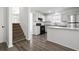 Open concept kitchen with island and hardwood flooring at 321 Seabert Rd. # 321, Myrtle Beach, SC 29579