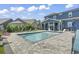 Spacious backyard pool with lounge chairs and patio at 375 Bumble Circle, Murrells Inlet, SC 29576