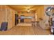 Cozy kitchen with wood cabinets and black appliances at 5101 Wesley Rd., Murrells Inlet, SC 29576