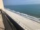 Stunning ocean view from the balcony overlooking the sandy beach at 7100 N Ocean Blvd. # 1608, Myrtle Beach, SC 29572