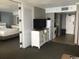 Open-concept living space with kitchenette and bedroom views at 7100 N Ocean Blvd. # 1608, Myrtle Beach, SC 29572