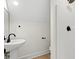 Modern bathroom with pedestal sink and shower at 983 Pisgah Church Rd., Aynor, SC 29511