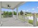 Spacious porch overlooking a pond and neighborhood at 1103 Bluffton Ct., Myrtle Beach, SC 29579